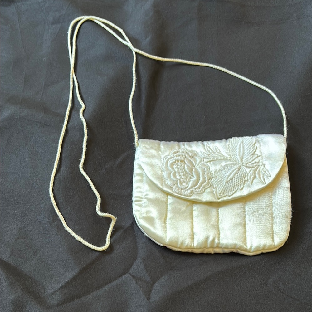 Gunne Sax Vintage Elegant Cream Embroidered Women's Bag